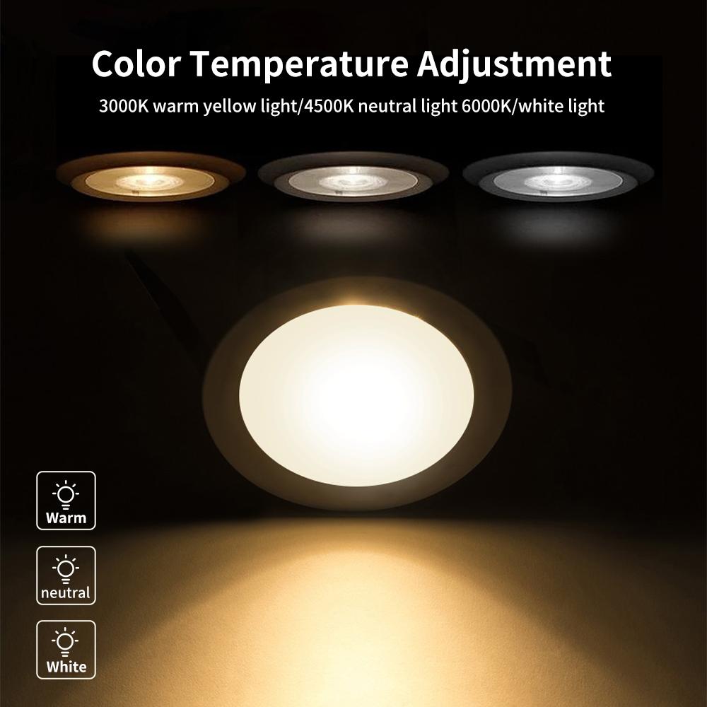 Bluetooth Smart Downlight LED Ceiling Lamp Recessed Round Light Dimmable RGB Lamp Smart Life APP Remote Control 110V 220V