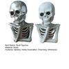 2 Pcs Gothic Skeleton Figurine Creepy Halloween Skull Statue Realistic Resin Tabletop Ornament for Home Office Bookshelf Indoor Decoration