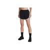 Under Armour SS23 Solid Mid-Waist Sports Logo Print Shorts Women bottoms Black 1369757-001