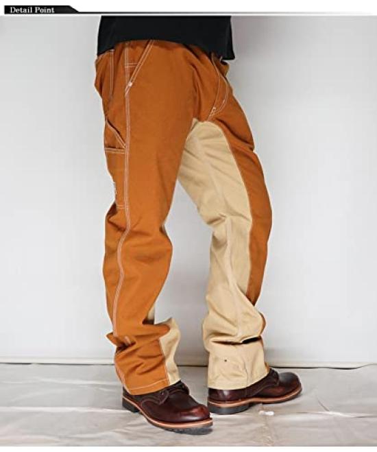 Kojima Jeans Monkey Combo Painter Made In One Pants, Men's, Japan, Wash, RNB-1081F-Brown-36