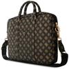 Guess 4G Peony Front Pocket Zipper Triangle Logo bag 16" black