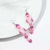 New Valentine's Day Heart Acrylic Earring for Women Mirrored Love-Shape Raindrop Long Tassel Drop Earrings Trendy Jewelry Gift