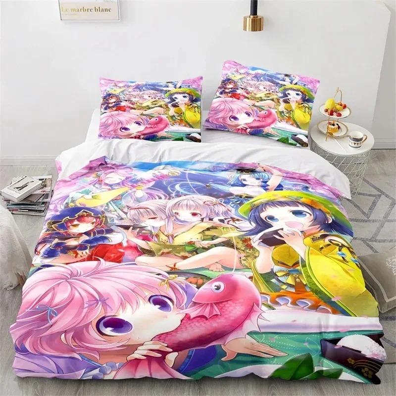 Anime Kawaii Sexy Girl Bedding Set Boys Girls Twin Queen Size Duvet Cover Pillowcase Bed Kids Adult Fashion Home Textileextile