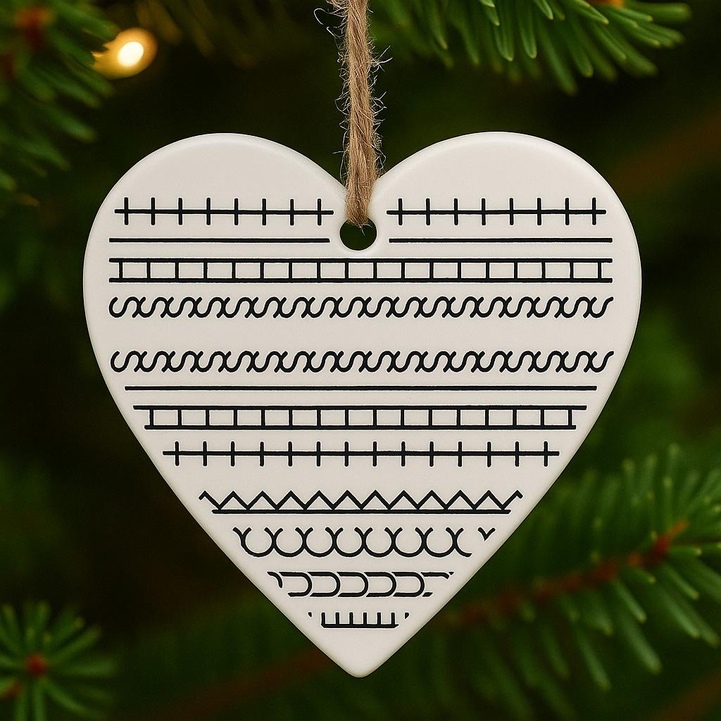 Cross-Border Friendship Sea Glass Heart Ornament