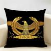 Gold Imperial Eagle Rome SPQR Cushion Cover Natural Linen Organic Fabric DoubleSided Printing Room Sofa Decor Pillow Case