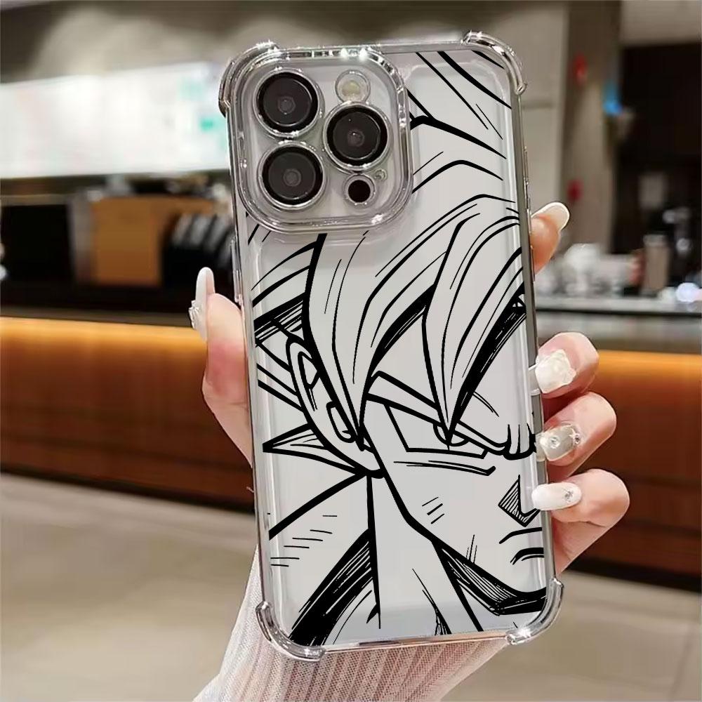 Cool Vegeta Goku Dragons Balls Art Phone Case for iPhone 11 13 15 16 17 Pro Max 14 Plus 17Air 16E 13 Pro 12 Mini 11 Clear Cover