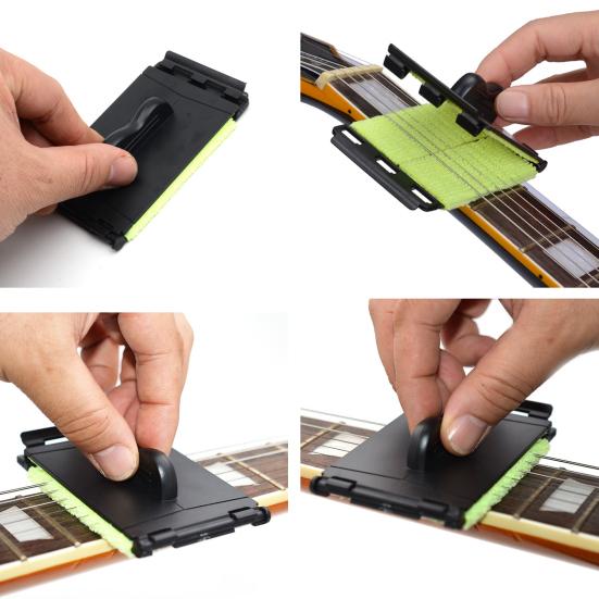 Yousheng 1/2/3/4Pcs Guitar String Cleaner Scratch-Free Reusable Universal Bass Ukulele Guitar Fretboard Fingerboard Maintenance Scrubber Cleaning