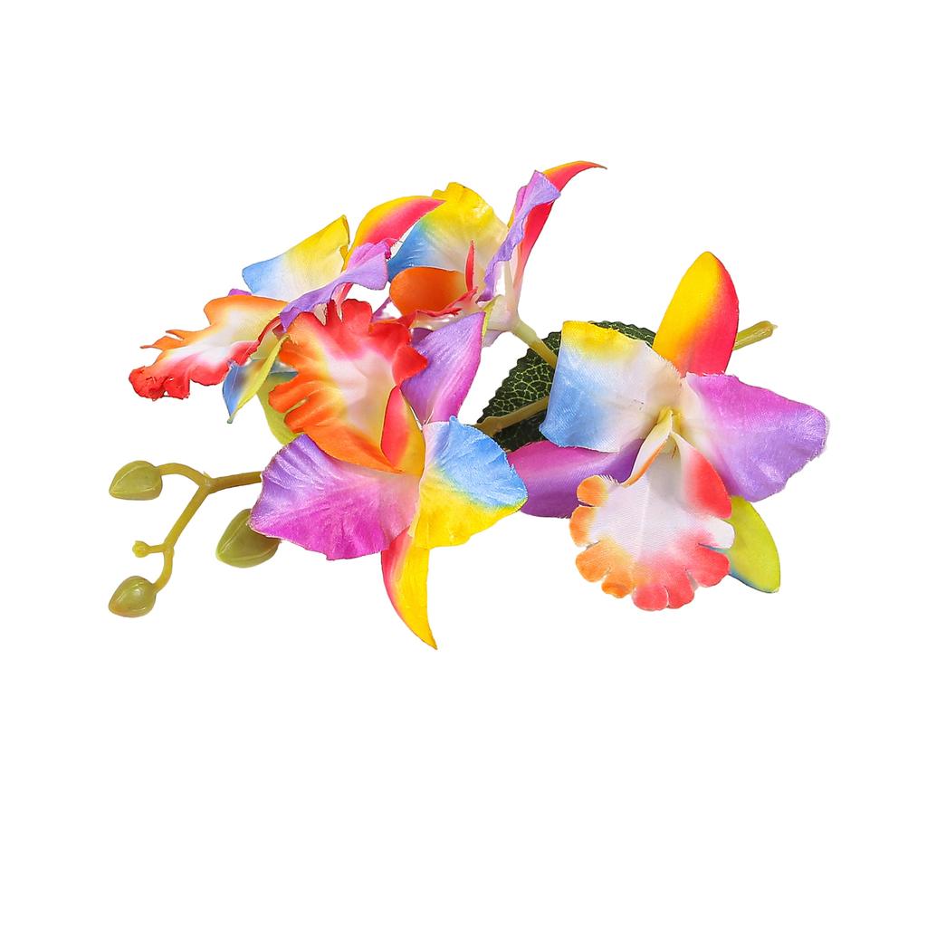 Hawaiian Artificail Orchid Hair Clip Summer Beach Hair Decoration Bohemian Flower Hair Accessory for Women and Girls