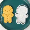 2Pcs Christmas Gingerbread Man Cookie Molds Boy Girl Gingerbread Embosser Stamps for Holiday Cake Decoration New Year Gifts 1
