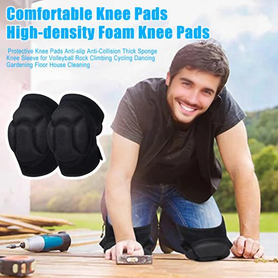 Protective Knee Pads Anti-slip Anti-Collision Thick Sponge Knee Sleeve for Volleyball Rock Climbing Cycling Dancing Gardening Floor House Cleaning
