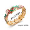 Multicolor Stretch Bracelet Reindeer Charm Bangle Popular Christmas Enamel Bracelet  Christmas