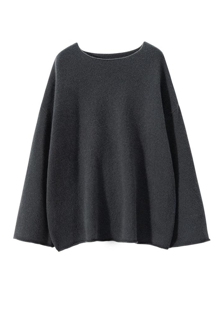 Autumn/Winter 2026 Women's Cashmere One-Shoulder Loose Pullover Sweater