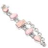 Rhodochrosite Gemstone Handmade 925 Sterling Silver Bracelet 7-8" KJ-1017