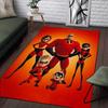 1pc The Incredibles Pattern Area Rug Soft Flannel Floor Mat for Living Room,Office,Bedroom and Carpet,Sofa Coffee Table Floor Mat