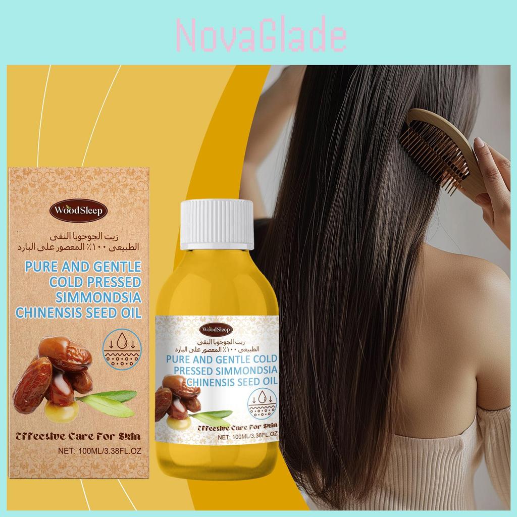 Woodsleep Multi-purpose Jojoba Oil Luxurious Deep Hydration Moisturizing Glowing Skin Oil 100ml