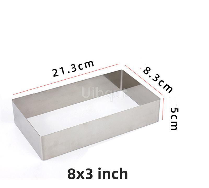 5cm Height Rectangle Thick 304 Stainless Steel Mousse Ring Tiramisu Cake Mold Cheese Fondant Baking Tool Household DIY Bakeware