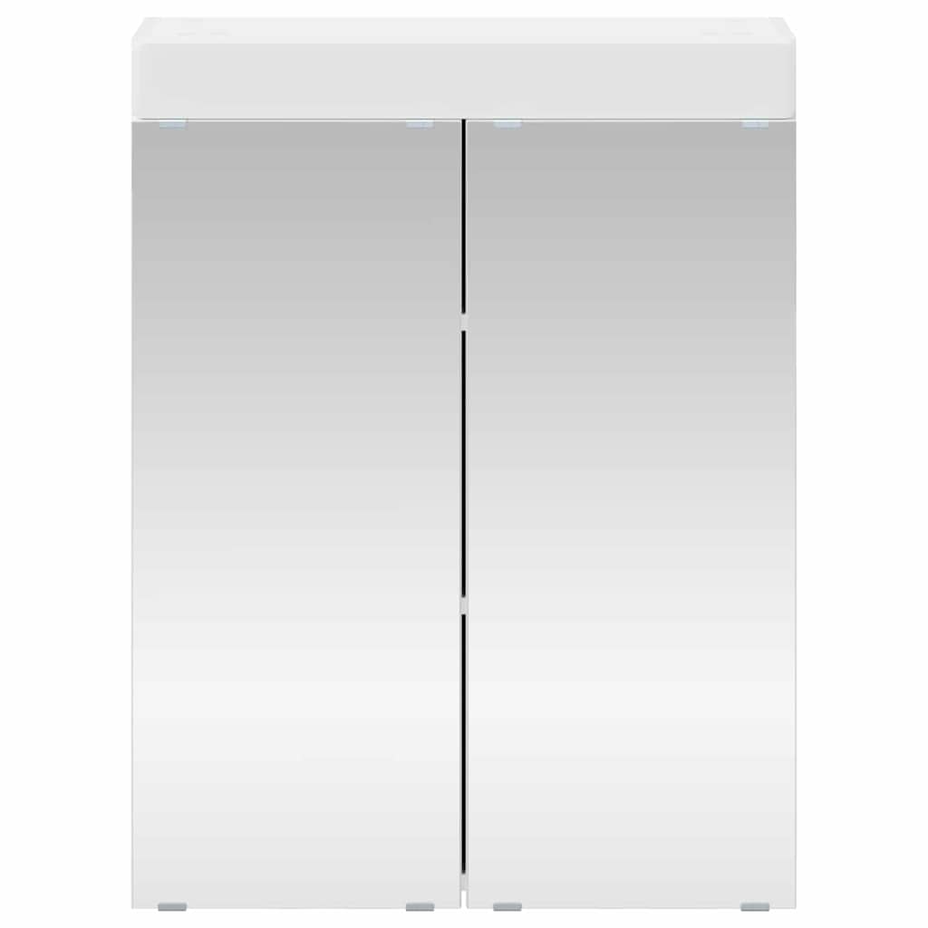 Bathroom Mirror Cabinet with Shelf TULUM White 60 x 16.5 x 78 cm
