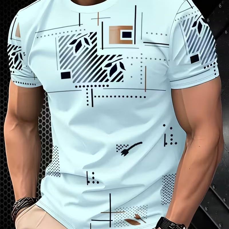 Men's 3D Skull Print T-shirt Spring and Summer Short Oversized Clothing Fashion