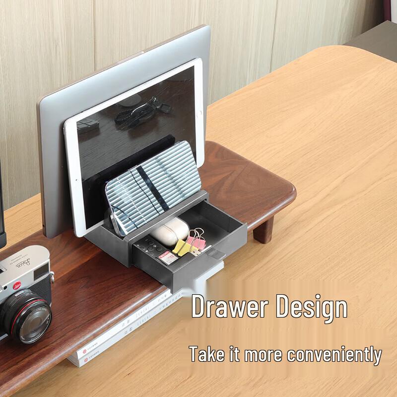 Luwei Aluminum Vertical Laptop Stand with ABS Drawer
