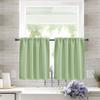 Pure Color Short Tier Curtains Durable Washable Short Blackout Curtain for Small Window Treatment Half Window Curtains