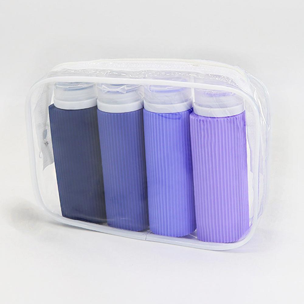 

Silicone travel Bottle Tsa approved portable leak proof Squeeze size container Clear toiletry bag Accessory cmc Silicone&90ml