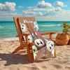 Personalized customized proof beach towel with Lububu pattern - soft, absorbent,quick-drying,perfect swimming,camping&bathing