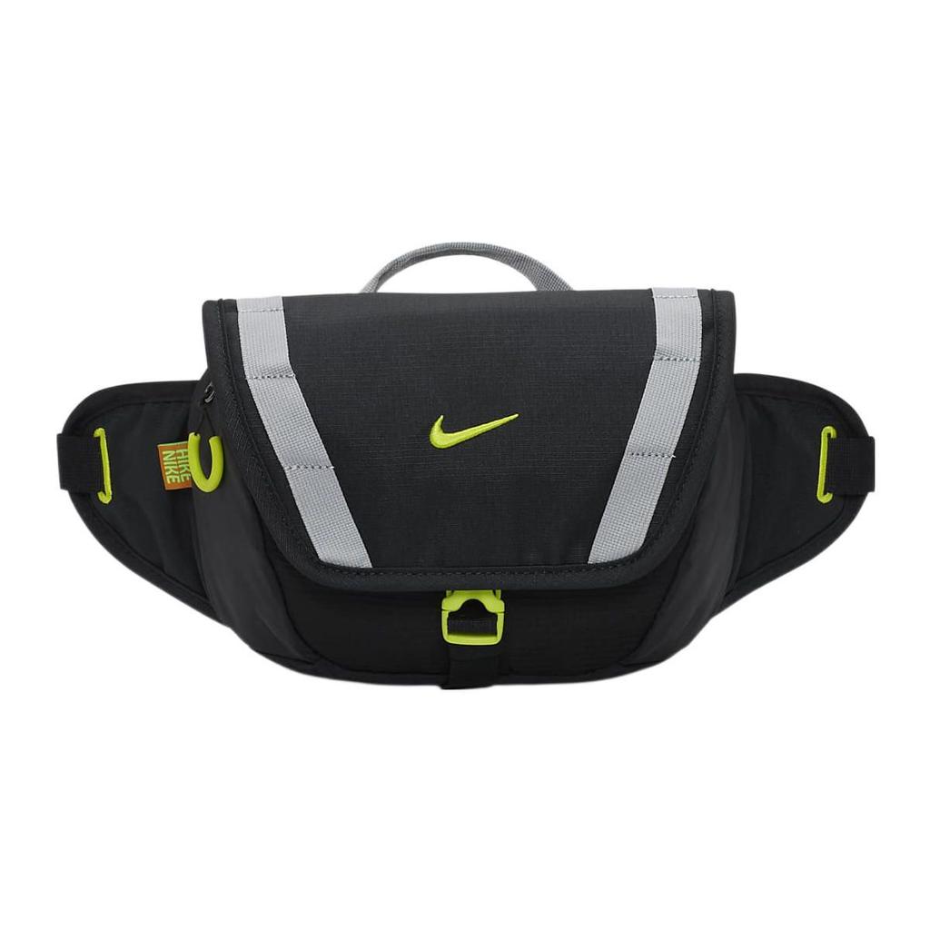 Nike Color Block Webbing Strap Design Fabric Shoulder Crossbody Waist Bag Unisex bags Black Gray DJ9681-010
