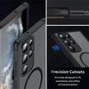 Magnetic Luxury Matte Case For Samsung Galaxy S25 S24 S23 S22 Ultra Plus Lens Protect Magsafe Wireless Charge Shockproof Cover