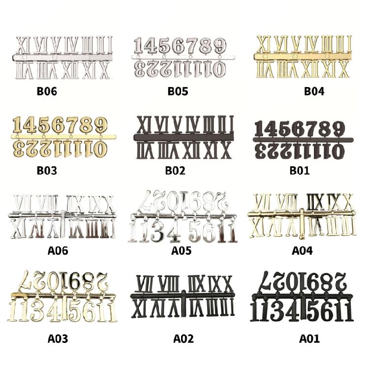 Clock Numerals 3CM Clock Number, Arabic Number Roman Numerals Clock Part Suitable for Home and School Use