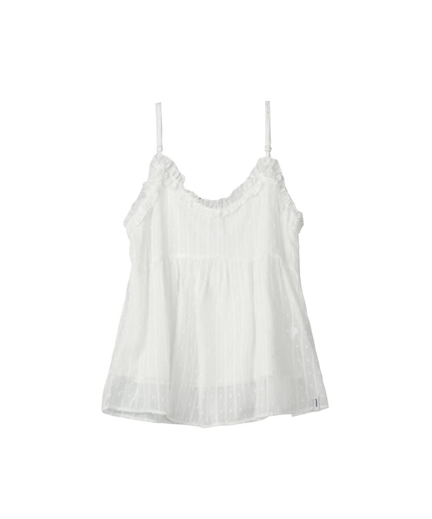 Mellotoli Dot Chiffon Sleeveless Blouse (2 Colors)