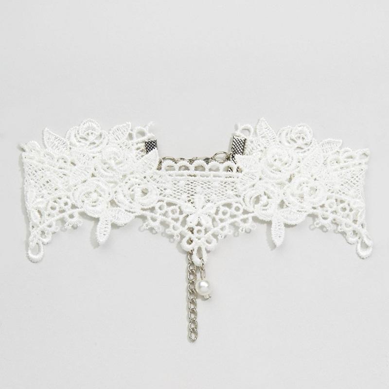 Chokery Perlové Žlázy Tetování Choker Náhrdelník Černý Krajkový Choker Náhrdelník Vintage Šperky Šperky