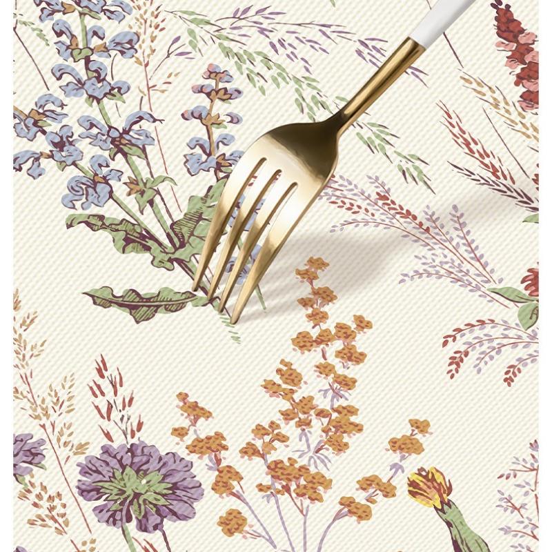 French Countryside Table Cloth Wear Resistant and Scratch Resistant Printed Table Mat Tea Party Birthday Celebration Partys Decoration Tablecloths