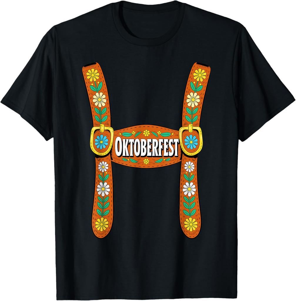 Happy Oktoberfest Lederhosen Bavarian Costume Beer Festival Man TShirt Casual Cotton Graphic T Shirts Streetwear Tops Tee