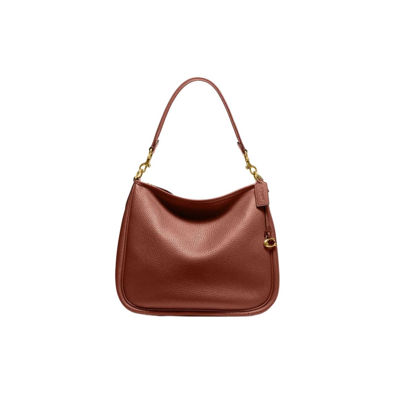 

Coach Cary 34 Solid Color Letter Logo Pendant Tag Pebble Leather Shoulder Bag Women Shoulder Bag Redwood-Brown CC435-B4I4A Basic Set (Bag+Dust Bag)