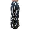 Women Pants Oversized Wide Leg Elastic High Waist Casual Trousers Retro Print Loose Fit Long Pants Streetwear
