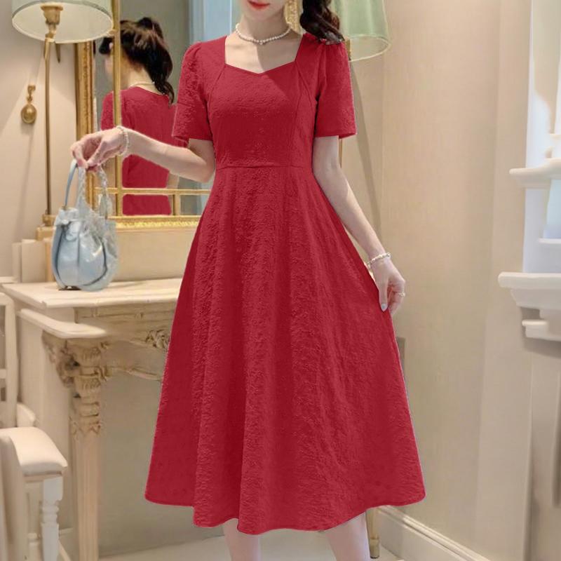 ZANZEA Women Elegant Summer Casual Short Sleeve Dress