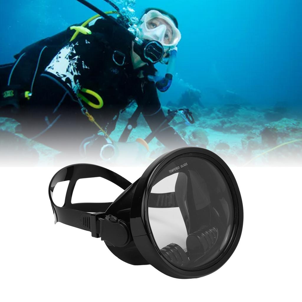   Diving Goggles Tempered Glass Lens Waterproof HD 180 Degree Panoramic Field Of View Snorkeling Silicone Diving Goggles for Swimming Adults