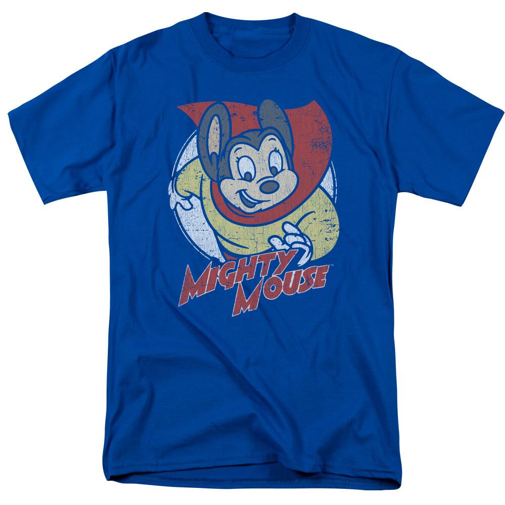 26 Mighty Mouse Mighty Circle T Shirt Mens Licensed Cartoon Merchandise Royal Unisex T-Shirt M