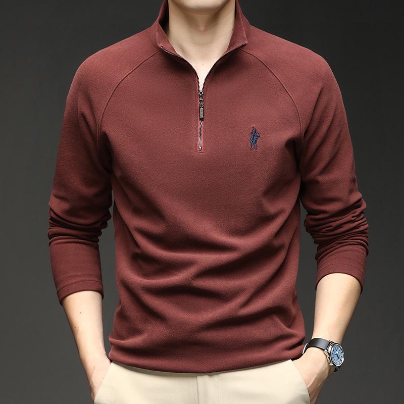 Men's Double-Sided Fleece Half-Zip Stand Collar Sweatshirt - 2025 Autumn/Winter Trend