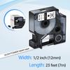3/5/10PK 12mm D1 Standard Label Tapes Compatible for Dymo A45013 45010 Various Colors Ribbon Label For DYMO LabelManager 100 450