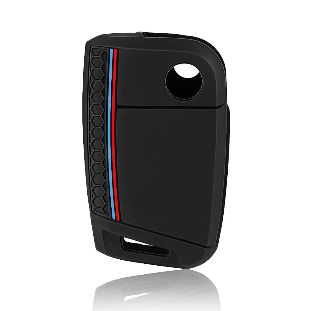 Silicone Key Case Cover For Vw Polo Golf 7 Tiguan For Skoda Octavia Kodiaq Karoq For Seat Ateca Leon Ibiza