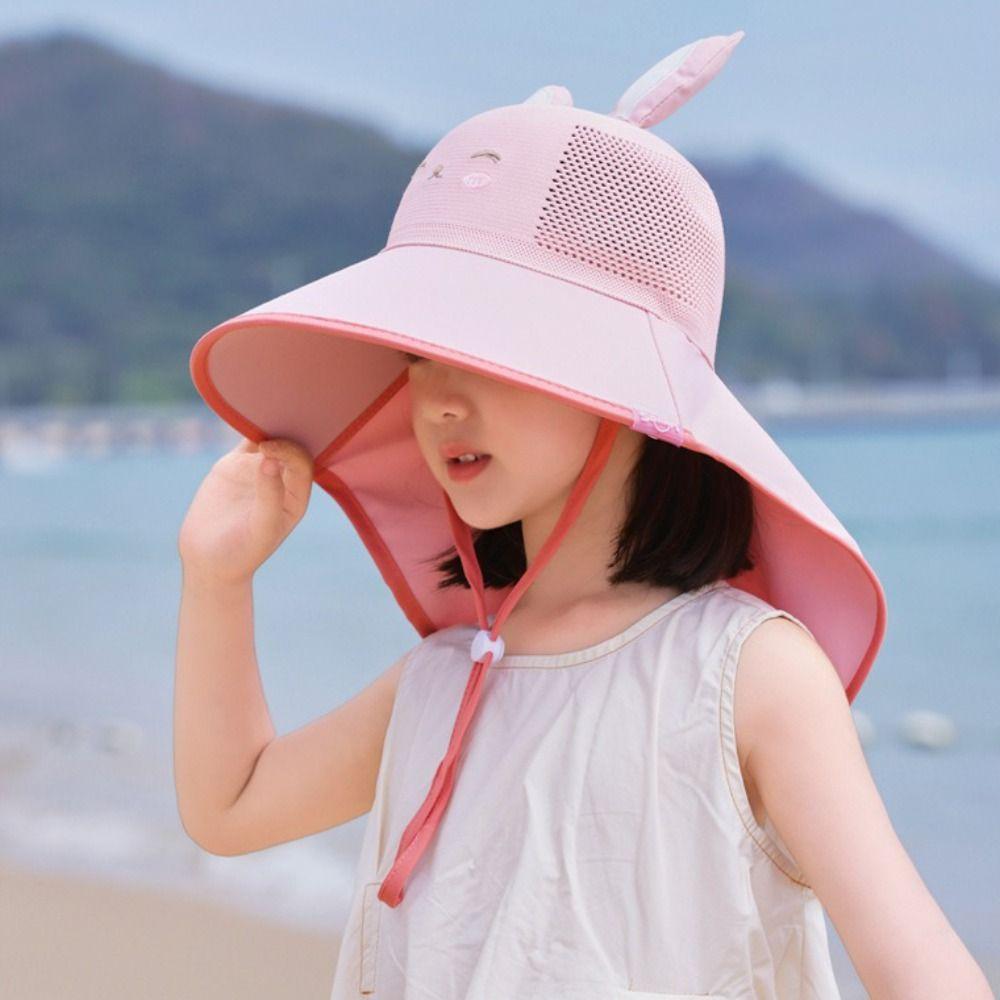 UV Protection Beach Hats Wide Brim Children Sunshade Hat Fashion Fisherman Caps Boys Girls