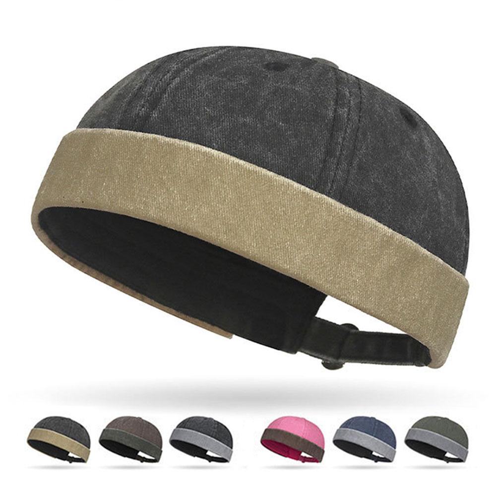 Hip Hop Beanie Hat Summer Hats Brimless Beanie Hat Women Skullies Cap Hip Hop Hats Portable Multipurpos Street Men's Vintage Hat