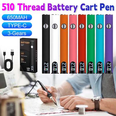 510 Gäng Batteri Patron Penna 650mAh Batteri Digital 510 Elektrisk Lödkolv Elektrisk Lödkolv Penna Löd Reparationsverktyg