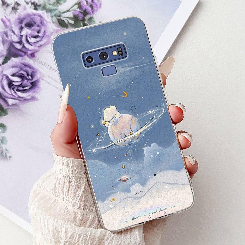 For Samsung Galaxy Note9 Elegant Floral Butterfly Phone Case For Samsung Note 9 SM-N960F SM-N9600 Soft Silicone TPU Cases