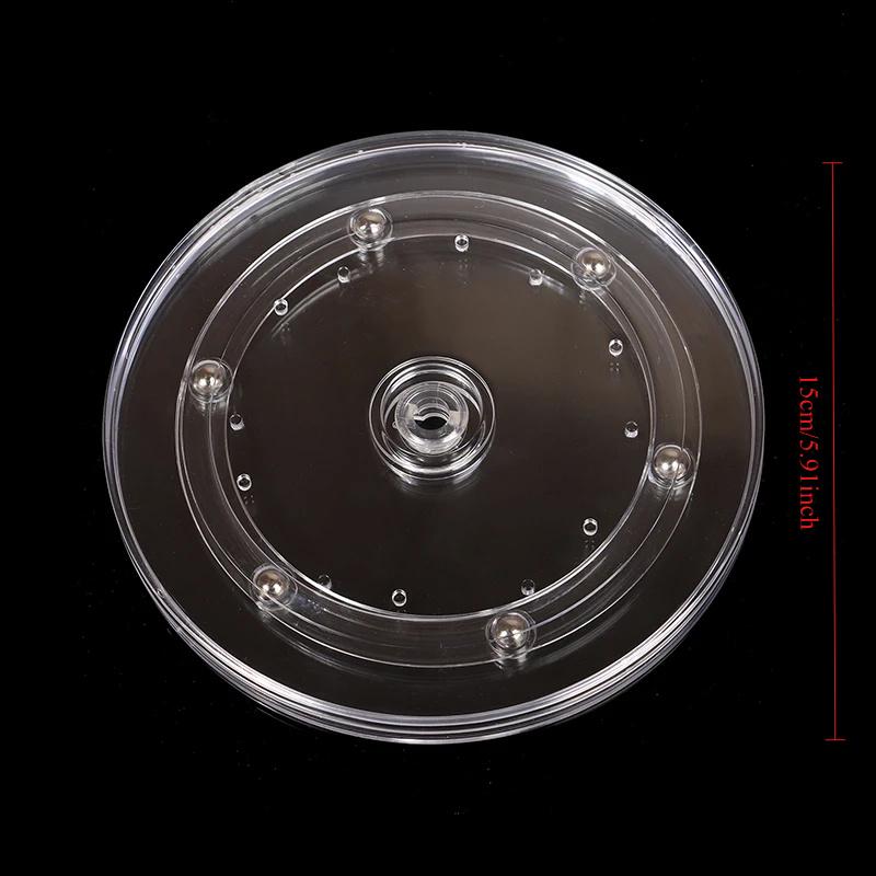 1 PC Turntable Acrylic 360 Rotating Display Stand Transparent Round Base Susan Jewelry Decor Swivel Plates Furniture Hardware