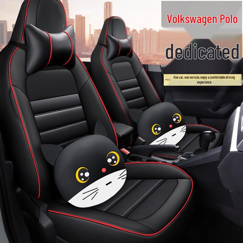 HMGJ Custom Car Seat Covers for Volkswagen POLO Plus – Full Package, All-Season Mats.