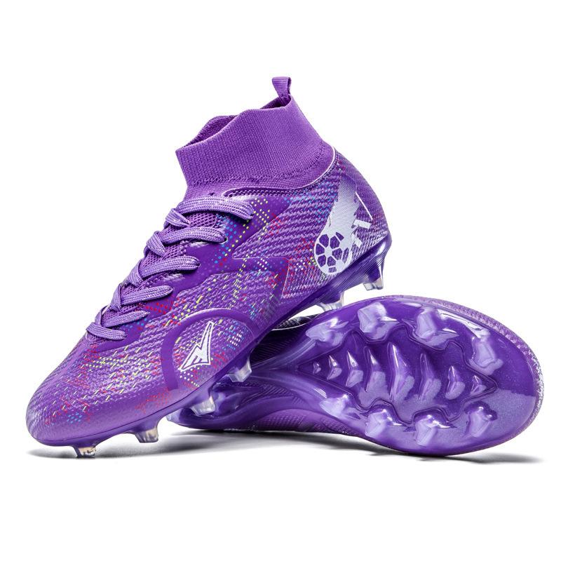 Kinder Fußballschuhe Kaputte Nägel Jungen und Mädchen Niedrig geschnitten Teenager Schüler Mode Fußballschuhe 36 purple