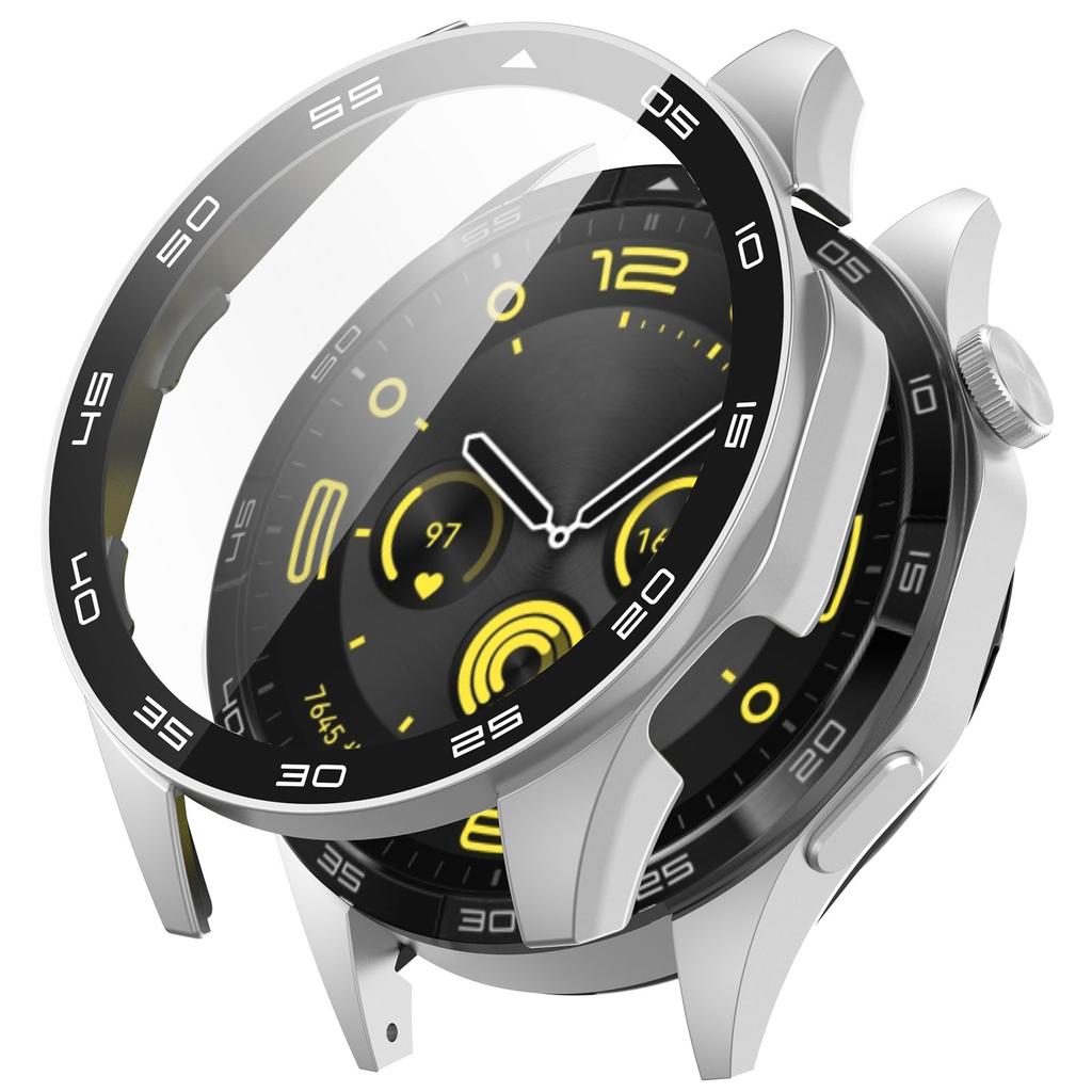 Full Protective Glass Case For Huawei Watch GT 4 46mm Smartwatch Screen Protector Cases Cover Shell +Tempered Glass Film 2in1