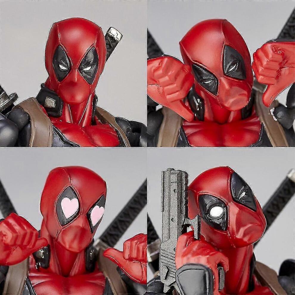 Deadpool Action Figure, Removable And Replaceable Face, Collectible Model Doll Figure Toy Desktop Ornaments Decoration Gift